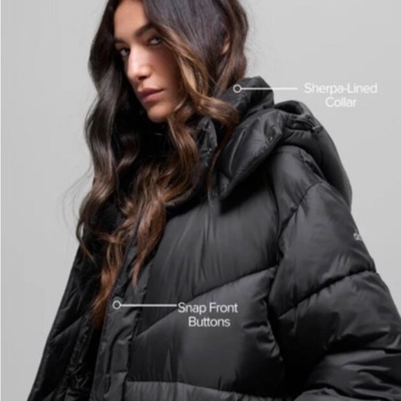 NWT Women's Alo Gold Rush Trench Black Puffer Coat - Picture 5 of 14
